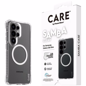 CARE by PanzerGlass Samba Transparent Qi suojakuori Samsung Galaxy S26 Ultra läpinäkyvä