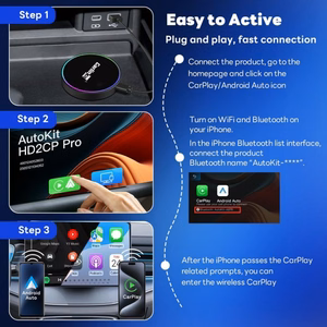 Langaton CarPlay / Android Auto -sovitin Carlinkit HD2CP Pro - musta