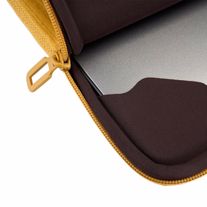Tucano Velluto 2 neoprene sleeve with velvet exterior for 14-inch MacBook Pro and 13-inch laptops, yellow