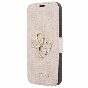 Guess GUBKP13X4GMGPI iPhone 13 Pro Max 6.7" pink/pink book 4G Big Metal Logo