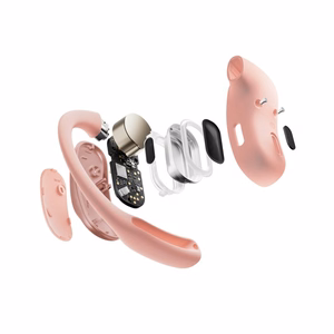 SHOKZ OpenFit Air kuulokemikrofoni langaton korvakoukku puheluille/musiikille/urheilulle/arkeen Bluetooth vaaleanpunainen