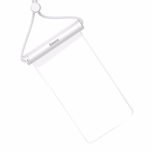 Vedenpitävä puhelimen suojakotelo Baseus AquaGlide Cylindrical Slide Lock -lukolla (valkoinen)