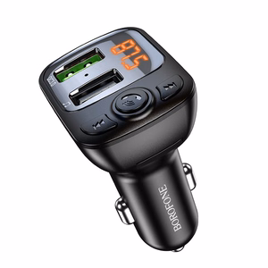 Borofone BC41 Bluetooth MP3 soitin / FM modulaattori (hands free, microSD, QC3.0 USB-A, USB-A 5V/1A)