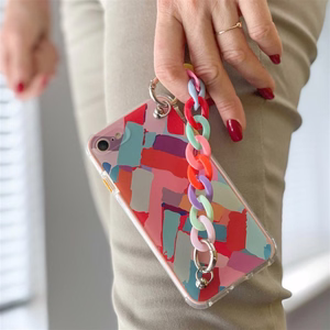 Väri Chain Case geeli joustava joustava kotelo kansi ketju riipus Samsung Galaxy A32 5G monivärinen (3)