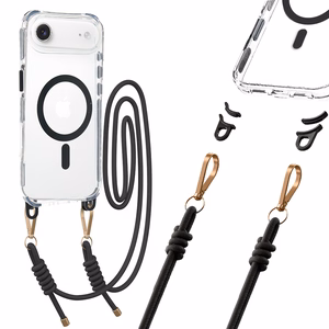 Tel Protect Strap Clear Suojakuori iPhone 17 Air:lle musta
