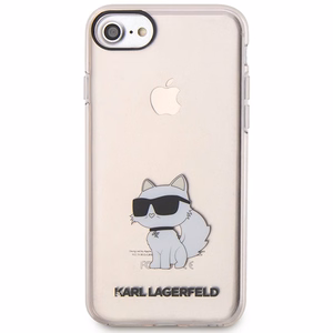 Karl Lagerfeld KLHCI8HNCHTCP vaaleanpunainen kova suojakuori iPhone 7/8/ SE 2020 / SE 2022 Ikonik Choupette