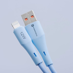 USB A - Lightning Forcell F-Energy 2,4A 12W Silicone kaapeli 1 m C343 sininen