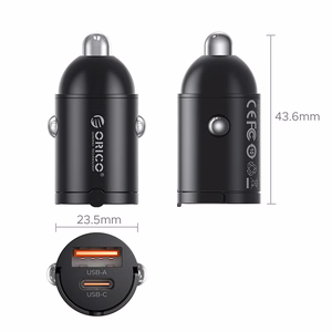 Orico MiniRing 30W USB-A + USB-C autolaturi - musta