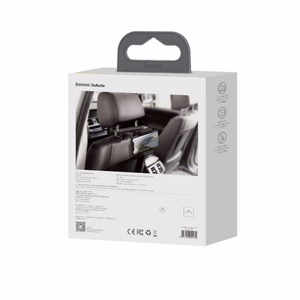 Baseus WXHZ-01 BackSeat Holder Qi 15W langattomalla latauksella varustettu auton niskatuen puhelinteline - musta