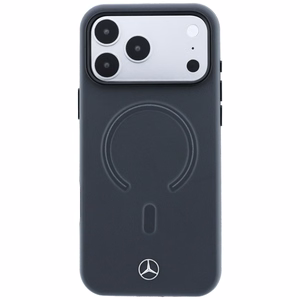Mercedes Leather 3D MagSafe-suojakuori iPhone 18 Pro / 17 Pro -malleille, antrasiitti
