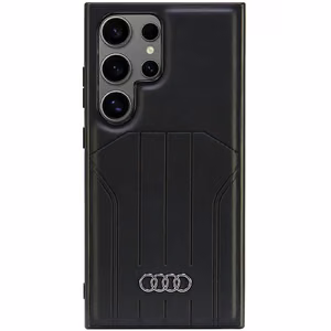 Audi Synteettinen Nahka MagSafe S24 Ultra S928 Musta/Musta Kova Suojakuori AU-TPUPCMS24U-Q5/D1-BK