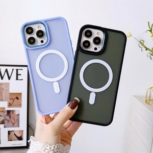 Magneettinen värikäs mattasuojakuori iPhone 15 Plus:lle - vihreä