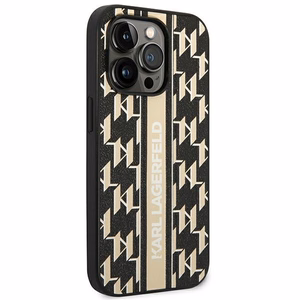 Karl Lagerfeld KLHCP14XPGKLSKW iPhone 14 Pro Max 6,7 "hardcase brown / brown Monogram Stripe