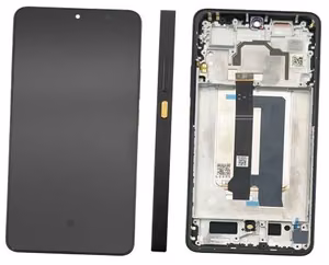 LCD screen Xiaomi Poco X6 Pro 5G with touch screen with frame Yellow original (service pack)