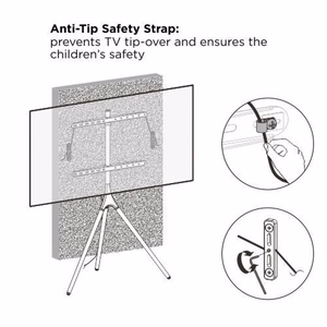 Techly ICA-TR18SAM TV-kiinnike 165,1 cm (65") pähkinäpuu