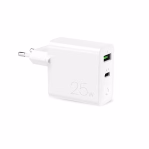 Puro 25W Power Delivery USB-A USB-C seinälaturi - valkoinen