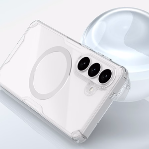 Nillkin Nature TPU Pro MagSafe yhteensopiva suojakuori Samsung Galaxy S26:lle valkoinen