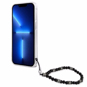 Guess GUHCP13LKPSBK iPhone 13 Pro / 13 6.1" läpinäkyvä kova kotelo Musta Pearl