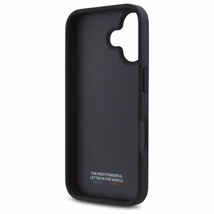 BMW M Perforated Tricolor Detail Line Suojakuori iPhone 16:lle - musta
