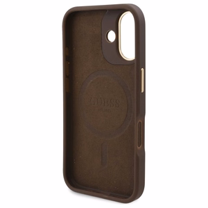Guess 4G Logo Plate MagSafe iPhone 16 Plus Suojakuori - Ruskea