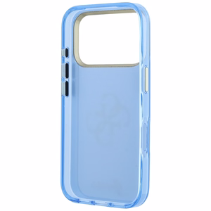 Guess IML 4G Script Metal -suojakuori laitteelle iPhone 18 Pro Max / 17 Pro Max – vaaleansininen