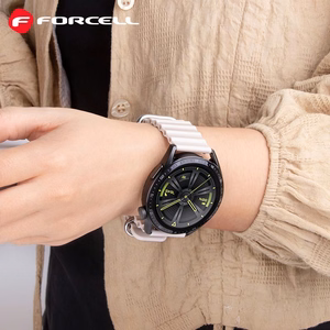 Hihna Samsung Galaxy Watch:lle Forcell Forcell F-Design FS01 silikonireikä 20 mm stellar