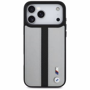 BMW M Perforated Stripe Logo MagSafe Suojakuori iPhone 17 Pro Max:lle - Harmaa