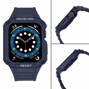 Protect Strap Band Apple Watch 38/40/41mm panssaroitu kotelo hihna - sininen