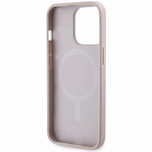 Guess GUHMP13LP4RPSP iPhone 13 Pro / 13 6.1 vaaleanpunainen/vaaleanpunainen suojakuori 4G Printed Stripes MagSafe