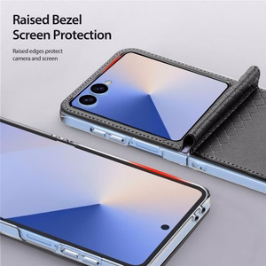 Dux Ducis Brill nahkakotelo Samsung Galaxy Z Flip 6 / Z Flip 7 FE - musta