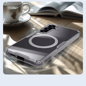 Nillkin Nature TPU Pro Magneettinen Suojakuori MagSafe-tuella Samsung S25:lle - valkoinen