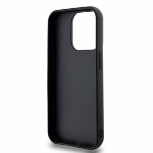 DKNY 3D Rubber Repeat Pattern Suojakuori iPhone 15 Pro Max:lle - Musta