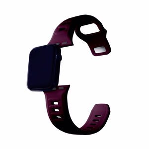 3mk-silikoniranneke Apple Watchille, 42/44/45/46/49 mm, Mulberry, suuri koko