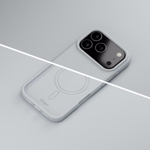 Etteri Silicone Mag -suojakuori iPhone 17 Pro / 18 Pro -malleille, hopeanvärinen
