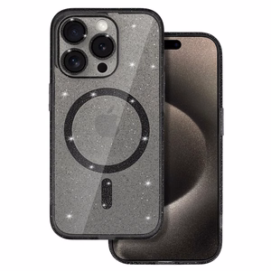Glitter MagSafe Suojakuori iPhone 11:lle musta kirkas