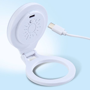 Magneettinen puhelinjalusta valolla yhteensopiva MagSafe L8 valkoinen