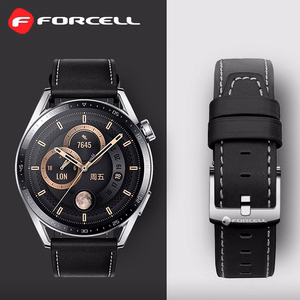 Hihna Samsung Galaxy Watch:lle Forcell F-Design FS21 reikänahka ekologinen 20 mm musta