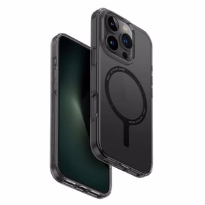 Uniq Clario kotelo iPhone 16 Pro 6.3" Magclick latauksella - savunharmaa