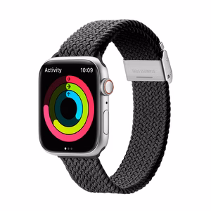DUX DUCIS hihna MIXTURE II venyvä punottu Apple Watch 42 / 44 / 45 mm musta