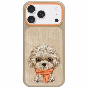 NIMMY Suojakuori BIG EYED PET 2.0 Dog iPhone 17 Pro:lle - beige