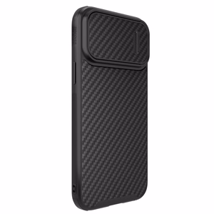 Nillkin Synthetic Fiber S Case iPhone 14 Pro Max kotelo kamerasuojalla, musta