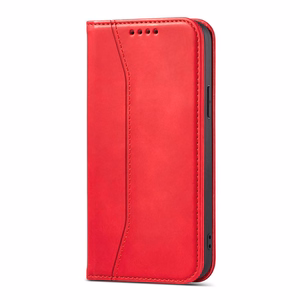 Magneetti Fancy Case tapauksessa iPhone 14 Pro Max flip kansi lompakko jalusta punainen