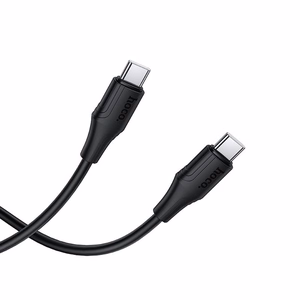 Hoco silikoninen USB-C - USB-C -kaapeli 3A 60W 1 m X124 - musta