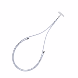 3mk EasyClip puhelimen kaulahihna, harmaa (hopeanväriset osat)