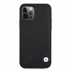 BMW Nahka Deboss kotelo iPhone 12 / iPhone 12 Pro - musta