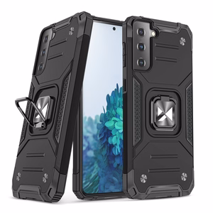 Wozinsky Ring Armor Tough Hybrid Case Cover + Magneettikiinnike Samsung Galaxy S22 + (S22 Plus) vaaleanpunainen