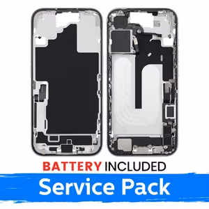 Apple iPhone 16 keskikehysrunko + akku / Valkoinen / (Huoltopakkaus)