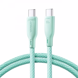 Joyroom Multi-Color Series S-A34 USB-C / USB-C PD 60W kaapeli 1m - vihreä