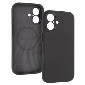 Liavec Silk Shield suojakuori metallisella kamerakehyksellä Iphone 17 -puhelimelle musta