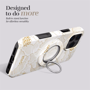 MIO White Roses Magsafe Suojakuori rengaspidikkeellä